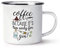 Coffee Because It's Too Early for Gin Retro Enamel Mug Cup