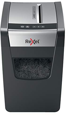 Rexel Aktenvernichter Momentum X312, Partikelschnitt, 13-12 Blatt A4 (70-80 g/m²) Kapazität, Sicherheitsstufe P3, 23L Abfallbehälter, Schredder, schwarz, 2104572EU