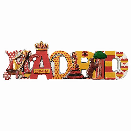 3D-Kühlschrankmagnet, Motiv: Madrid, Spanien, Reise-Souvenir, Geschenk, Dekoration für Zuhause und Küche, magnetischer Aufkleber, Madrid, Spanien, Kühlschrank-Magnet-Kollektion