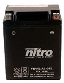 Batterie 12V 14AH YB14L-A2 Gel Nitro GSX-R 1100 GV73C 89-92