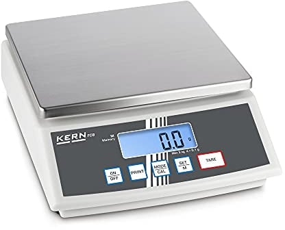 Kern & Sohn Tischwaage (Waage mit Zweitanzeige; PRE-TARE-Funktion; hohe Mobilität; Datenschnittstelle RS-232; Arbeitsschutzhaube; FCB 12K1