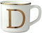 Miicol Ceramic Coffee Mug 16 oz, Monogram Coffee Cup, Golden Initial Tea Mug, Personalized Tea Cup, Unique Gift, Large Mug for Home, Office, Letter D