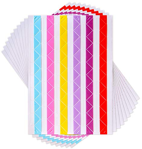ULWSY Lot de 1020 Coins adhésifs pour Photos - pour Scrapbooking, Journal et Album Photo - Colorés