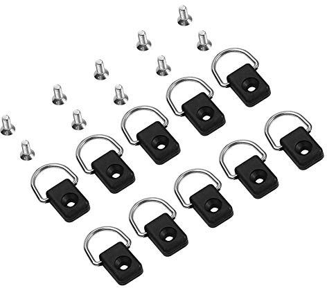 Bnineteenteam Kajak Paddel D Ringe, 10 Stück Edelstahl Kajak Paddel, Angelruten D Ringe mit M6 Schrauben für Boot Kanu Kajak Angeln