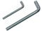 Generisch Metrische L-Haken, Schraubhaken, Gewinde M4-M8, Hakenschraube Haken, Stahl verzinkt (5, M6 x 60 mm)