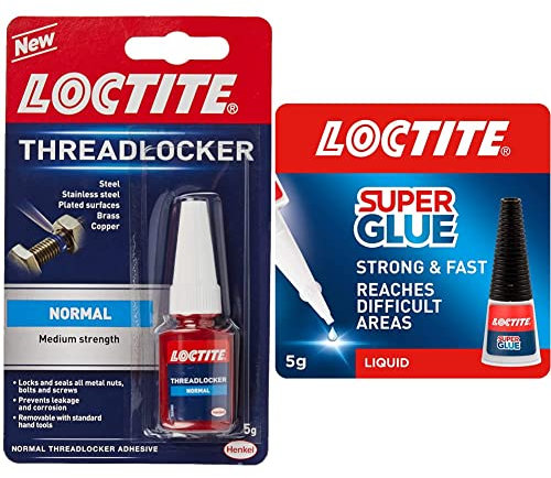 Loctite 2259681 Lock ‘n’ Seal Fast Thread Lock & Sealant-5gMaintains clamp Pressure loosening/Prevents Corrosion&1621293 Precision, Instant Super Glue for Various Materials, 5g