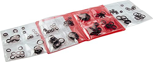 Cornat Dichtungs-Sortiment 102-teilig-Gummidichtungen, Dichtungsringe & O-Ringe im Set-Zur Anwendung im Sanitärbereich-Trinkwasser geeignet/Dichtungselemente/Dichtringe / T380003, Schwarz