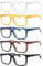 Eyekepper 5-pack Oversized Reading Glasses Square Large Frame Readers for Men and Women +2.00