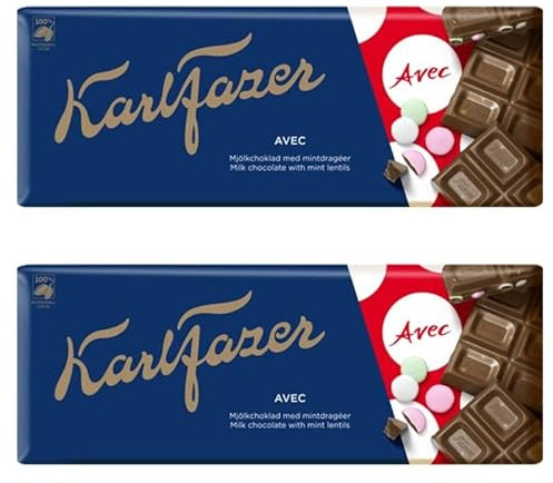 Fazer Karl Fazer AVEC Schokolade 2 Bars von 200 g 14,2 Unzen