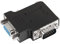 QIANRENON Adaptateur VGA mâle à angle de 90 degrés vers VGA femelle DB15 mâle vers femelle connecteur à angle droit VGA en forme de L, pour TV, ordinateur, moniteur, projecteur, coude gauche