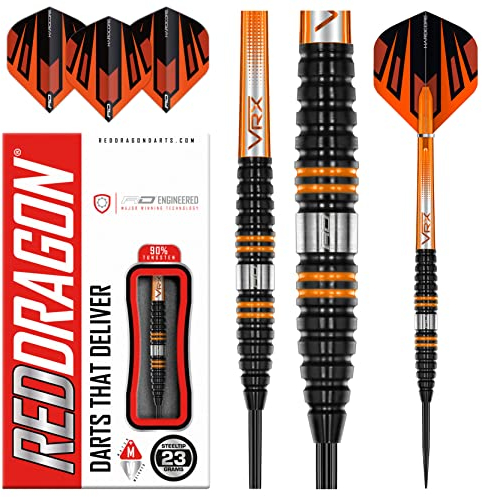 RED DRAGON Amberjack Pro 2 23 Gramm Premium-Wolfram-Darts-Set mit Flights und Stielen