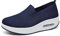 Zapatillas De Deporte Zapatos Respirado Ligero Malla Talla 35-42 Mujeres Deporte Running Zapatillas Sacudir Casual Zapatos Height-Increasing Sneaker Azul, EU41 EU