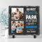 Geschenke.de Schiefertafel mit Spruch Du bist der Beste Papa. zum Aufstellen, Personalisiertes Geschenk für Väter mit 2 Fotos von den Kindern und ihren Namen, Geschenkidee zum Vatertag, Geburtsta