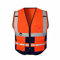 Hi Vis Vest Reflective High Visibility Work Wear Vest Zip Up Multi Pockets Executive Waistcoat S-3XL