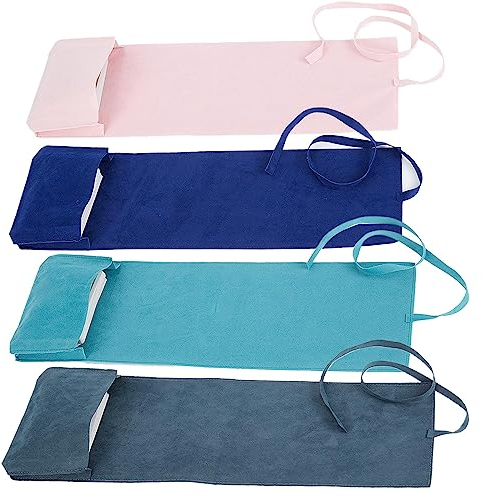CREATCABIN 4-Teiliges Samt-Tarot-Beutel-Set Tarot-Karten-Aufbewahrungstasche Tasche Tarot-Stoffwickel Und Beutel Kartenhalter Für Tarot-Karten Oracle-Deck Spielkarten 4 Farben 2.95x4.96(6) cm