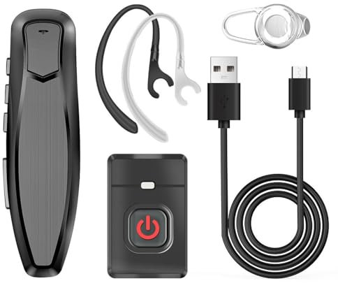 Walkie Talkie Bluetooth Headset Earpiece with 2 Pin Adapter for Kenwood 2Pin K Port Headphone Adapter for Baofeng UV-5R UV-82