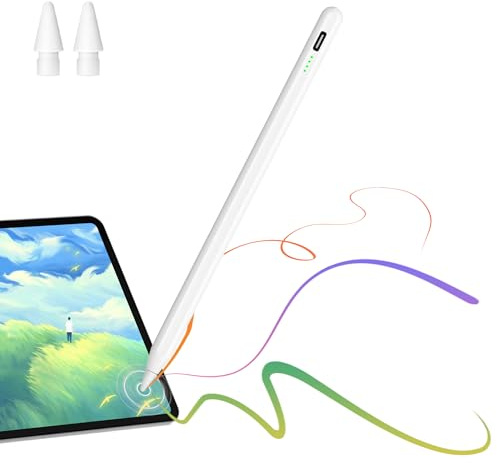 XLX Penna stilo per iPad (2018-2022) Apple Pencil con Palm Rejection e sensibilità all'inclinazione per iPad 10/9/8/7/6a generazione, iPad Mini 6/5a generazione, iPad Air 5/4/3a, iPad Pro 11/12,9,