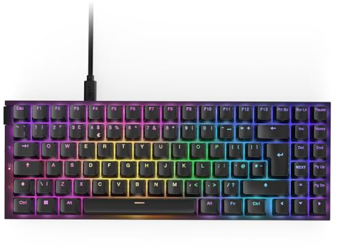 NZXT Function 2 MiniTKL | 2024 Compact Tenkeyless Optical Gaming Keyboard |Illuminated RGB | 8K Polling Rate | Linear Optical Switches | Adjustable Actuation | Hot-Swappable | Black UK (QWERTY)
