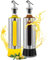 2 Pièces Bouteille Huile Verre, Distributeur de Vinaigre 500ml, Bouteille d'Huile d'Olive avec Bec Verseur en Acier Inoxydable pour Cuisine, Sauce de Soja, Barbecue, Grillades (2pcs)