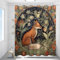 Fchen Art Rustikaler Wald-Duschvorhang, William Morris Fuchs Kunst, Wasserdicht, Waschbar, WC-Dekor, Badezimmer-Dekor Mit 2 Haken, 180