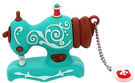 KONTONTY 1 Pc Machine à Coudre u Disque Clé USB Lecteur Flash De Voyage USB b U Disque Dessin Animé Lecteur Flash Machine à Broder Machine à Coudre Portative Clés USB Green Plastique