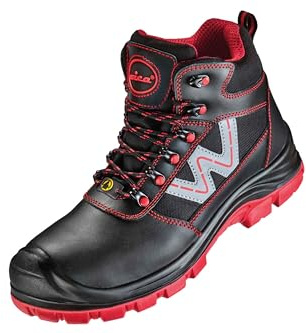 Wica Schnüstiefel CANELLI Schwarz/rot, S3 SR ESD Gr. 46