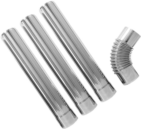 IWOWHERO 3stücke Winkelverbinder Aus Edelstahl -winkeladapter Für Abzugsrauchrohr Und Kaminrohr Gerades Rohr Mit Einfacher Installation Langlebig Und Praktisch Für Gasheizungen