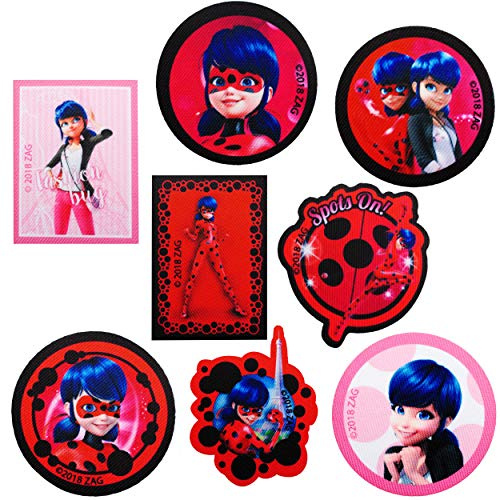 alles-meine.de GmbH Bügelbild - Miracul. - Geschichten von Ladybug und Cat Noir - 6,8 cm * 6,8 cm - Aufnäher/Applikation/Aufbügler - gewebter Flicken - Bügelflicken/Hosenfl..