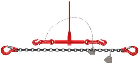 Dolezych Spannzurrkette PowerLash L-150, 6300 daN, 2-teilig, mit Gabelkopfhaken, 3,5 m Länge, Kette 10-8