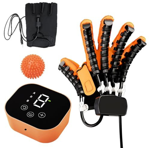Roboterhandschuhe zur Handrehabilitation, Roboterhandschuhe zur Unterstützung der Hand, Fingerorthese für Patienten mit Zerebralparese, Arthritis, Schlaganfall oder Hemiple(Size:xxl,Color:Rechte Hand)