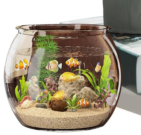 Avaric Beta, kleines Aquarium, Fisch-Aquarium, transparent, mit Zylinder, Guppy – Dekotafel, Behälter, Wassertiere, Zierfisch, für zu Hause