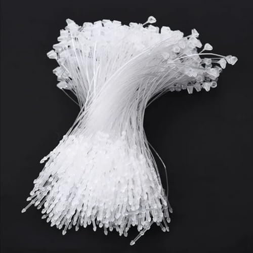 10.000 Sicherheitsfäden für Etiketten | 130mm Loop Pins Set | Nutzung ohne Etikettierpistole / Heftpistole | transparent Fäden für Kleidung und andere Produktetiketten | Loop Lock Preisschild Faden