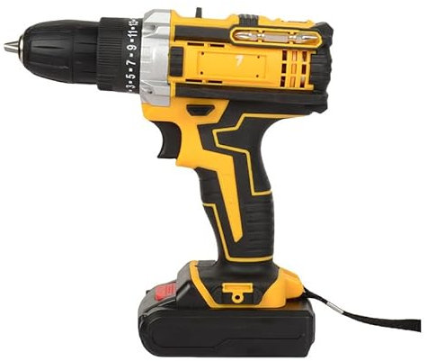 JENABOM Cordless Drill Set 21V, Electric Screwdriver Tool Set with 2 Batteries 2000mAh, 25+3 Torque Cordless Hammer Drill, 2-Speed, 42N.m Max, LED Work Light for Home and Garden DIY Project