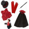 Ssguopte 5pcs / Set Magicic Costume Kids prétend Jouer Jeu Jeu de rôle en Tissu Ensemble de Magicien Comprend Un Chapeau, Un Gilet, Une Bague
