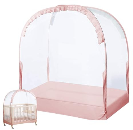 Kinderbett-Abdeckung, um zu verhindern, dass das Baby herausklettert, 70 x 130 x 140 cm, atmungsaktiver Netz-Bettschutz, ideal für Kleinkinder, Kinder, Kinderzimmer, Schlafzimmer, Schule, Reisen
