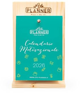 Life Planner, Calendario Motivazionale 2026 con Supporto in Legno, Formato A6, per Trovare Ispirazione e Raggiungere i Tuoi Obiettivi, Idea Regalo