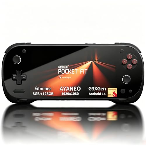 AYANEO Pocket FIT-6 pollici 1920 x 1080 (formato schermo: 16:9) Touch Screen palmare retro console videogiochi Android 14 OS Tablet PC 8 GB, LPDDR5X, 128 GB di memoria
