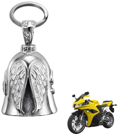 GXGM 1 Pezzi Guardian Bell Portafortuna Moto, Campanella Moto Guardian Bell, Angelo Custode Motociclista Campanella, Portachiavi con Anello Appeso, per Auto Elettriche, Biciclette