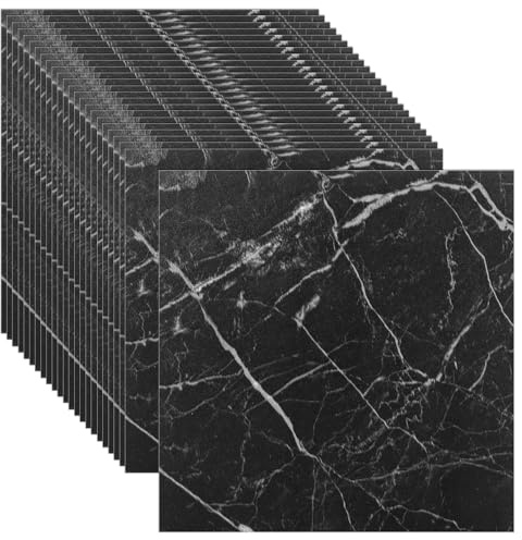 Swylexn 20 Stück PVC Bodenbelag Selbstklebende Bodenfliesen Set 30x30CM | Dicke 2.5mm, bodenbelag selbstklebend, klebevinyl selbstklebend, pvc-bodenbelag, Vinylboden, wasserfest, für Küche, Bad