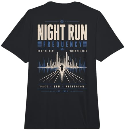 Night Run Frecuencia Corredor Música BPM Bajo Ritmo Comfort Colors Adult Heavyweight T-Shirt
