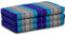 Nachhaltige Kindermatratze aus Kapok - 140x70x8cm - Klappmatratze, Reisebett Kinderbett faltbar, ökologische Yogamatte klappbar, Spielmatte, Liege für Garten und Balkon (Blau)
