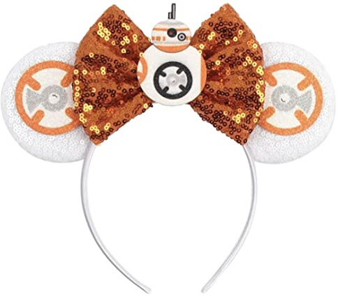 CLGIFT Star Wars Ohren, schwarze Mausohren, Darth Vader, Mickey Ears (BB-8), Bb-8