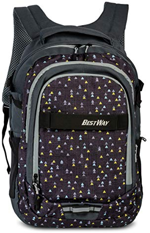 Bestway Rucksack Evolution Air Schulrucksack Laptop-Fach Sportrucksack Freizeitrucksack 26 Liter Grau