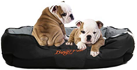 BingoPaw Extra Large Washable Waterprof Dog Bed Black XL(105X80cm)