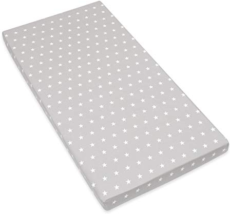 Amilian Spannbettlaken Spannbetttuch für Babybett Kinderbett 60x120 cm, 70x140 cm, 100% Baumwolle, fürs Baby, Baby Bettwäsche Größe: 140x70 cm, Muster: Sternchen Grau