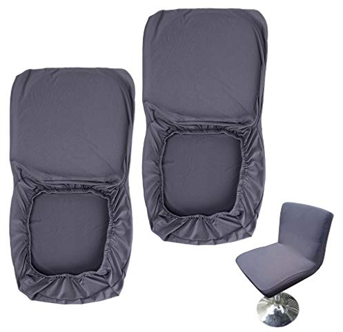 BSTKEY Barhocker-Schonbezüge mit Rückenlehnenbezug, Stretch-Stuhlbezug für kurzen Drehstuhl, Esszimmerstuhl, Rückenlehne, Barhocker, 2 Stück
