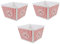 St@llion 3 Pieces Retro Popcorn Holder Boxes, Plastic Red and White Striped for Christmas Party, Candy Container, Sweets Food Snacks Holders, Birthday Theatre Themed Movie Nights Carnivals Party