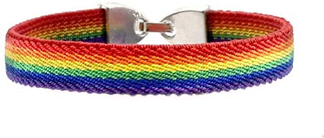 BDM Gay Pride Armband, LGTBI, Lesben, LGBT, Trans und Regenbogen. Messung 15-17 cm.