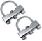Grilindo 2 U-Bügel Stützradhalter Klemmhalter Schelle Stützrad Anhänger Halter 60-70mm