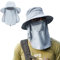 TMEOG Sonnenhut Herren Damen Nackenschutz Fischerhut Wanderhut Safari Hut UV Schutz Boonie Anglerhut Leicht Gartenhut Faltbar Sonnenschutzhut Sommerhüte für Outdoor(Hellgrau)